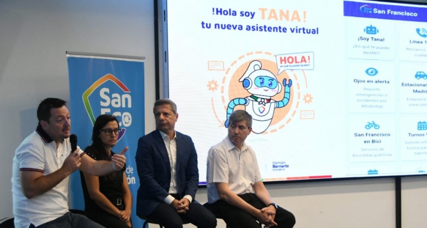 Con “Tana” San Francisco se convierte en la primera ciudad del interior cordobés con asistente virtual