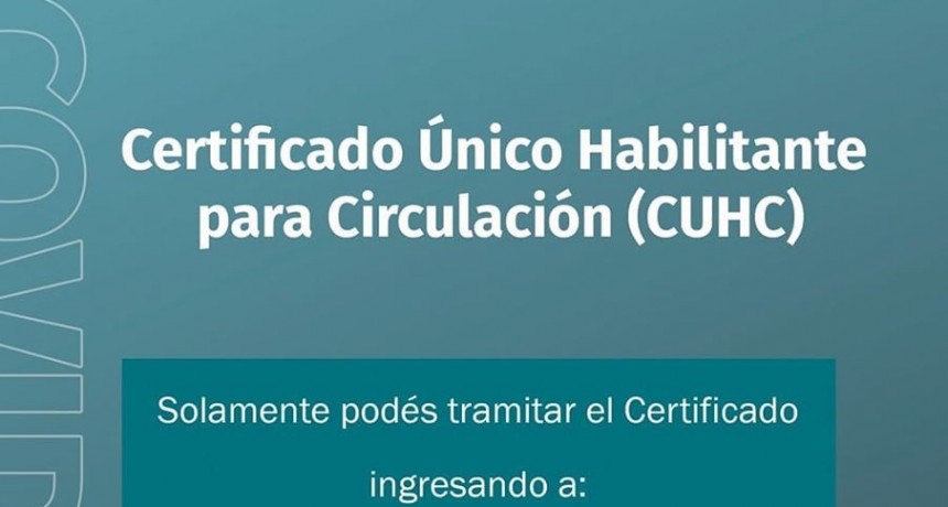 Certificado único habilitante para circulación ( CUHC )