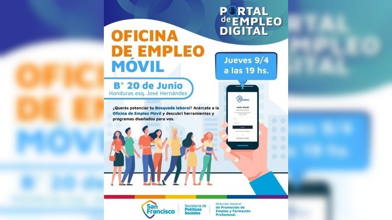 La Oficina M&oacute;vil de Empleo llega a barrio 20 de Junio.