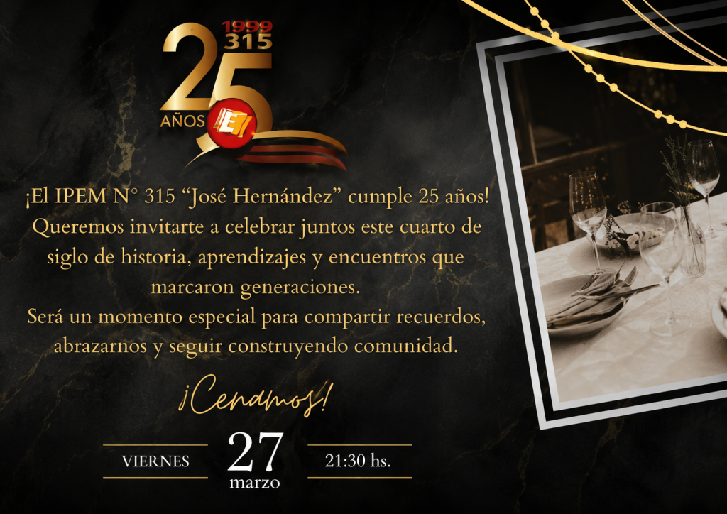 El IPEM 315 celebr&oacute; 25 a&ntilde;os de educaci&oacute;n, compromiso y desarrollo institucional