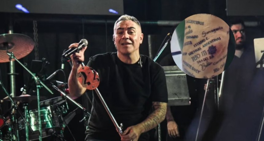 Manga actualizada: El Loco Amato se tatu&oacute; nueve localidades nuevas en el brazo.