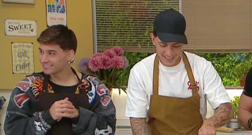 Desaktaron las cocinas: Fer Olmedo y Joaco Martin compartieron sus dotes culinarios en TV.