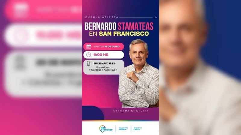 Contin&uacute;an abiertas las inscripciones para la charla gratuita de Bernardo Stamateas en San Francisco.