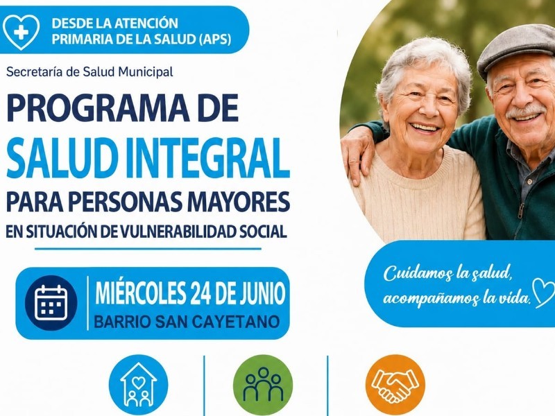 El Programa de Salud Integral para Personas Mayores en Situaci&oacute;n de Vulnerabilidad Social llega a barrio San Cayetano.