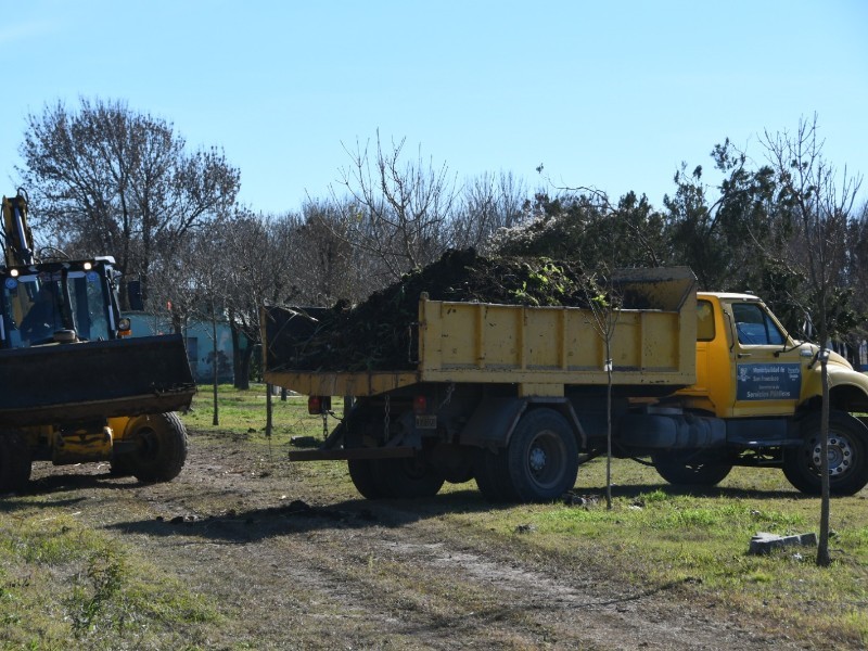 Se realizan tareas de mantenimiento y limpieza en canales del sector norte de la ciudad.