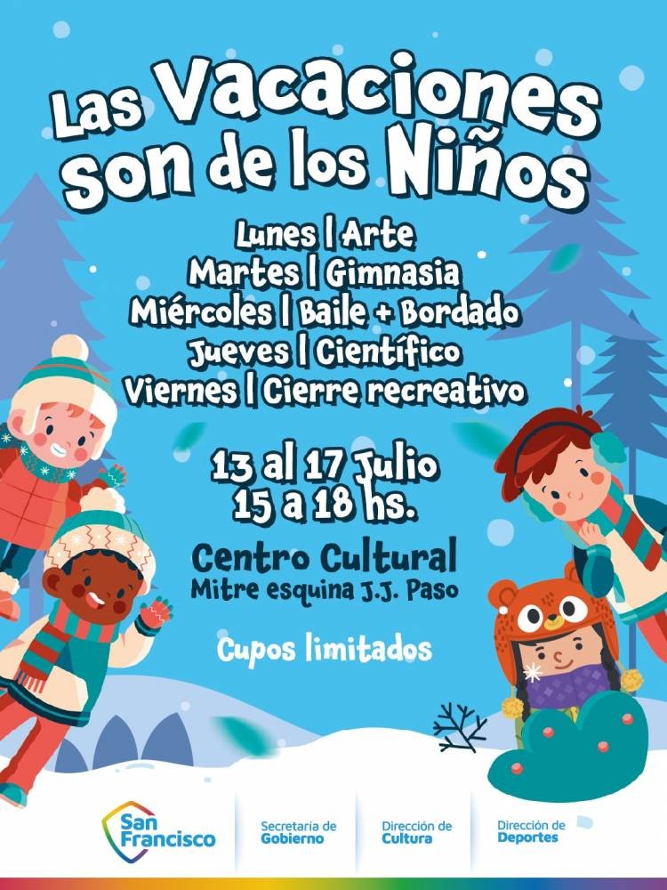 Variada propuesta recreativa para los ni&ntilde;os en vacaciones de invierno.