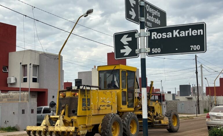 La Municipalidad sostiene el plan permanente de mantenimiento de calles de tierra.