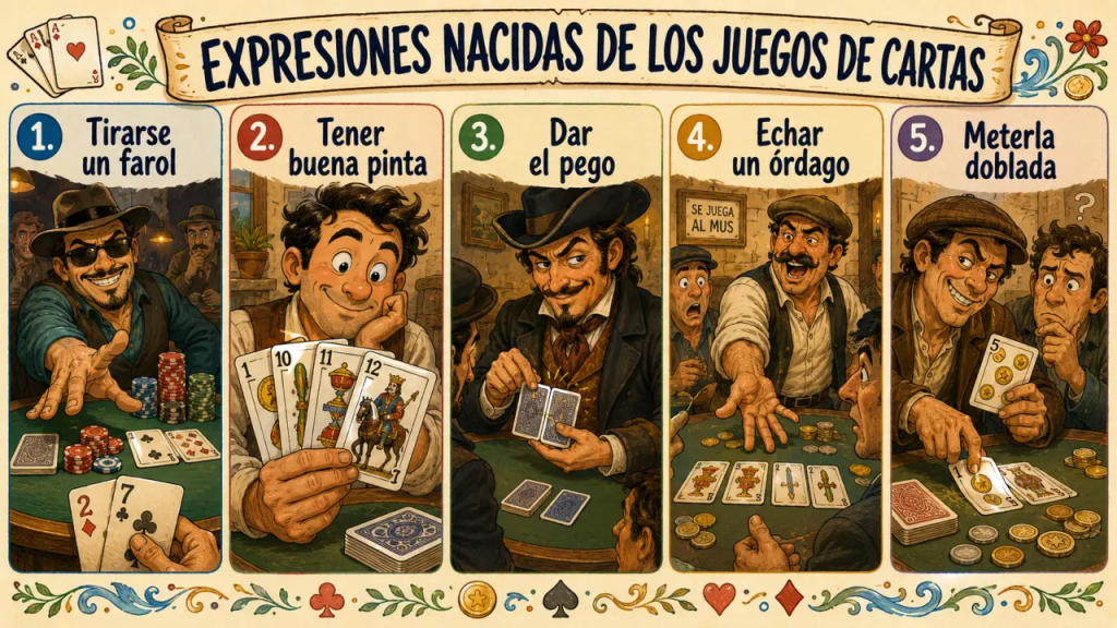 El origen de 5 famosas expresiones nacidas de los juegos de cartas.