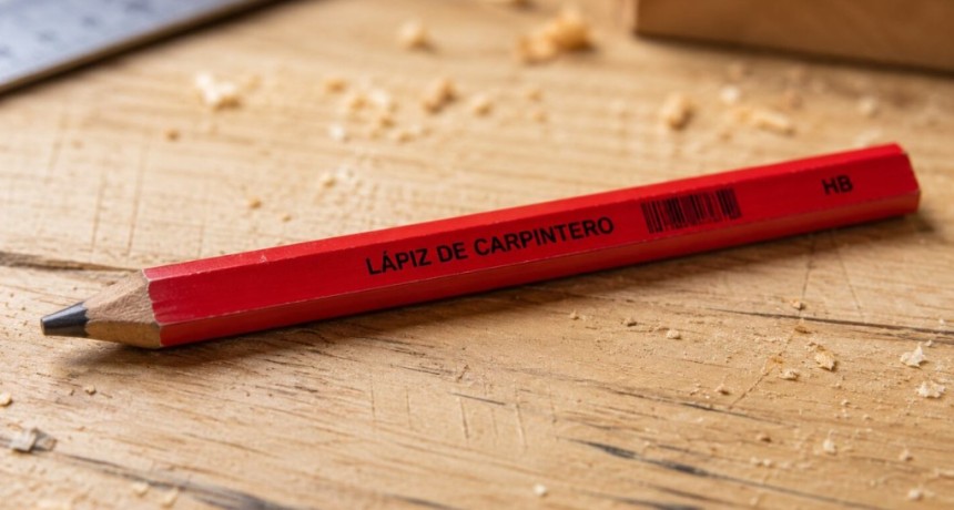 Pocos lo saben: por qu&eacute; los l&aacute;pices de carpintero son planos y no redondos como los comunes.