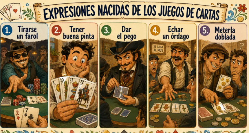 El origen de 5 famosas expresiones nacidas de los juegos de cartas.