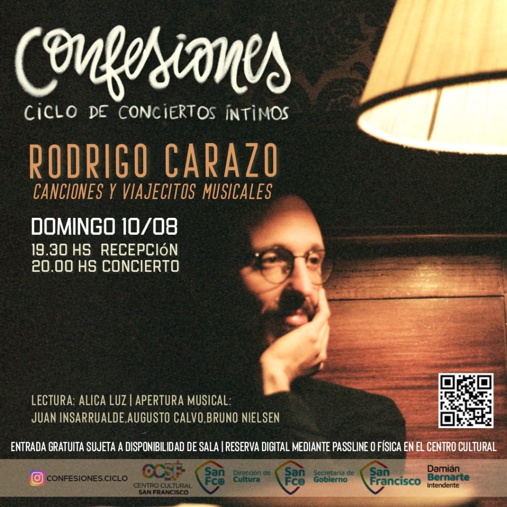 El domingo vuelve el ciclo ‘Confesiones’ al Centro Cultural