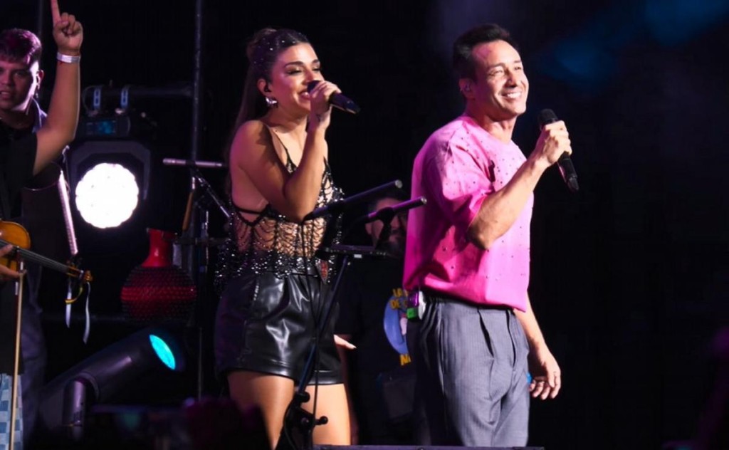 Euge Quevedo y Luciano Pereyra estrenaron "Ser&eacute;" en versi&oacute;n cuarteto.