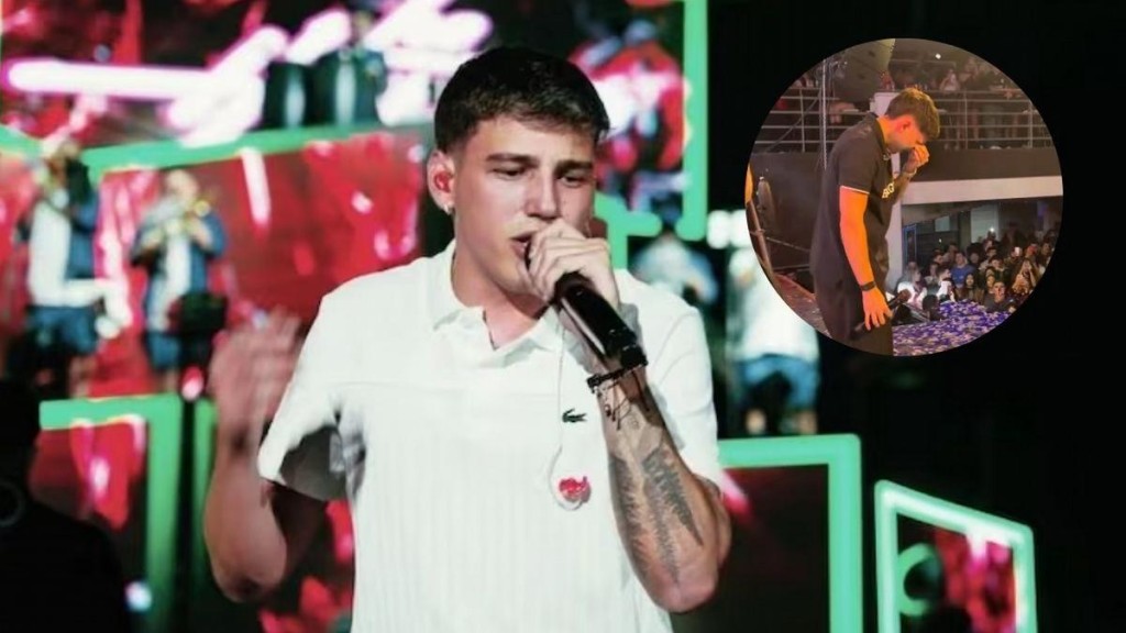 Fran Herrera no pudo contener las l&aacute;grimas al escuchar al p&uacute;blico cantar &ldquo;Qui&eacute;n te dijo".