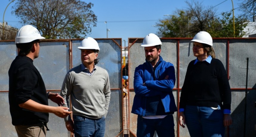Bernarte supervisó el avance de la obra de bulevarización de 9 de Julio