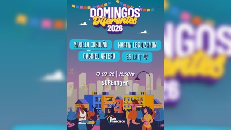 Este domingo llega la cuarta fecha del ciclo "Domingos Diferentes" en el Superdomo.