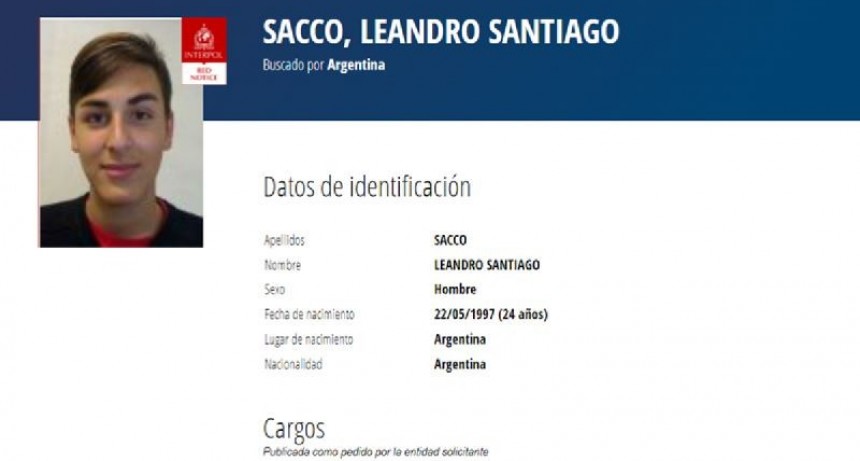 Interpol emitió alerta roja para la captura internacional de Leo Sacco
