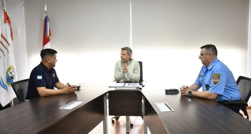 Bernarte recibi&oacute; al nuevo director de la Departamental San Justo y destacaron el trabajo conjunto en seguridad.