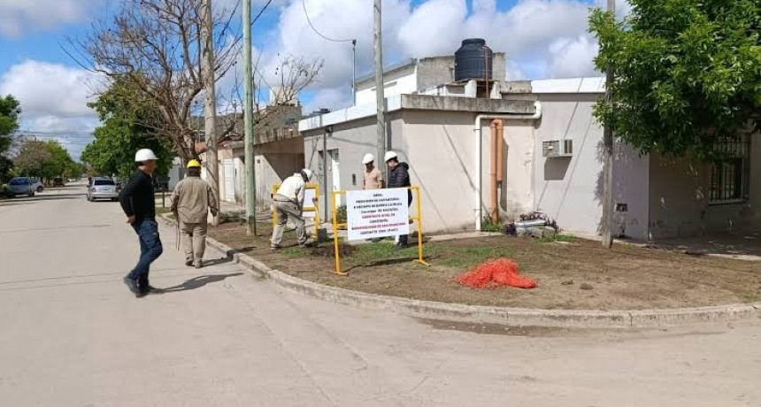 Comenzaron los trabajos para ampliar la red de gas natural en La Milka y loteo Procrear.