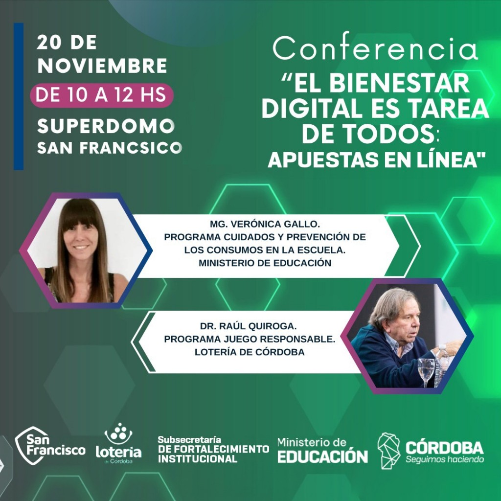 Conferencia sobre bienestar digital y apuestas en línea