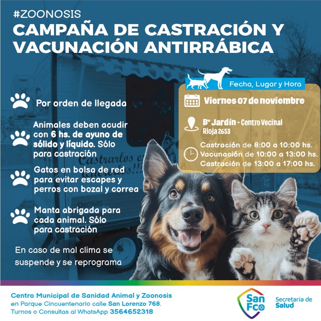 La Unidad Móvil de Sanidad Animal y Zoonosis continúa con su recorrido